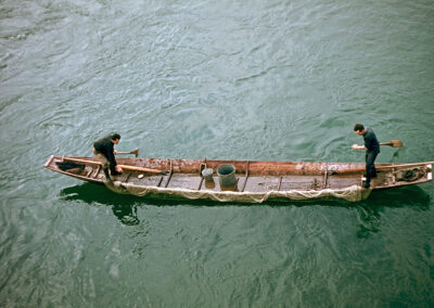 Fischen mit Spreitgarn bei Küssaberg-Rheinheim 1956