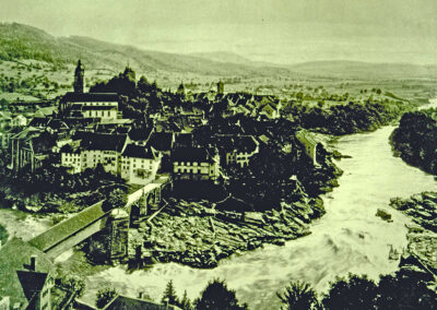 Hochrhein in Laufenburg im Jahr 1910